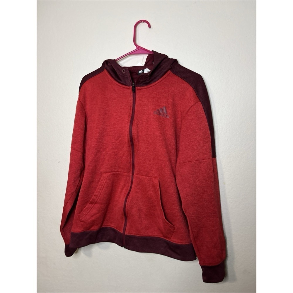 Adidas Women's Red Hoodie Zip Up Size Medium